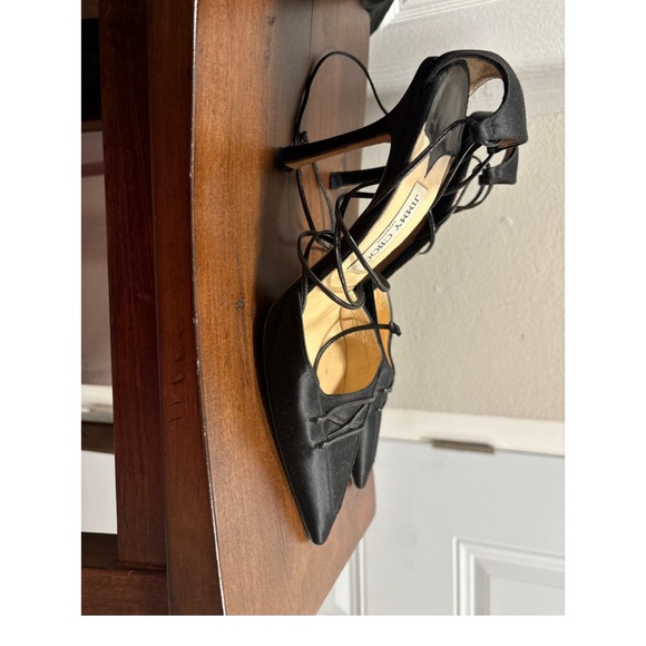 Jimmy Choo satin wrap up pointed toe pumps - Picture 4 of 5